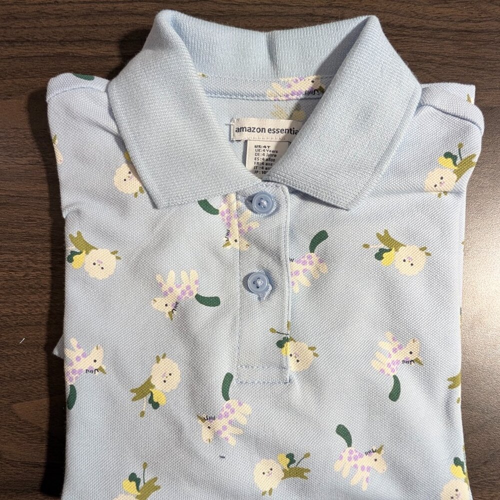Adorable Amazon Essentials Polo - Toddler Girl (4T)